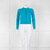 Prada Turquoise Cashmere Slim Fit Cardigan