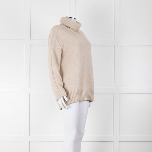 &Daughter Beige Wool Roll Neck Jumper