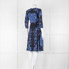 Erdem Dark Navy Blue Floral Fit And Flare Dress