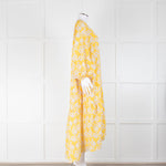 Borgo De Nor Yellow White Floral Long Sleeve Maxi Dress