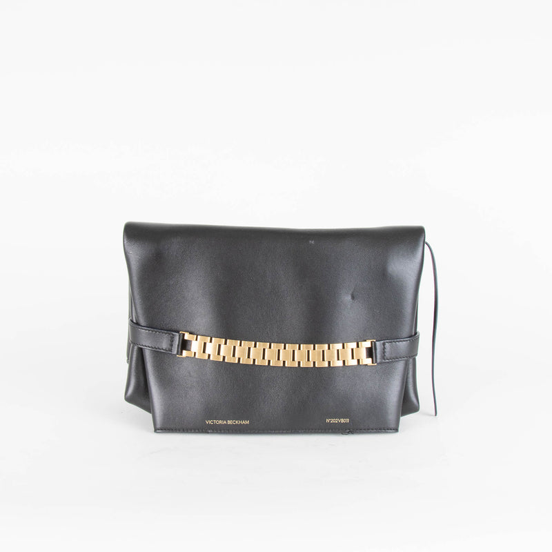 Victoria Beckham Black Chain Embellished Clutch