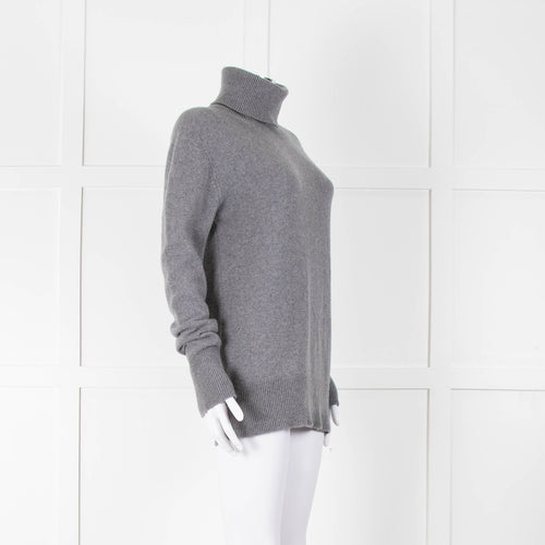 &Daughter Grey Slouch Roll Neck Jumper