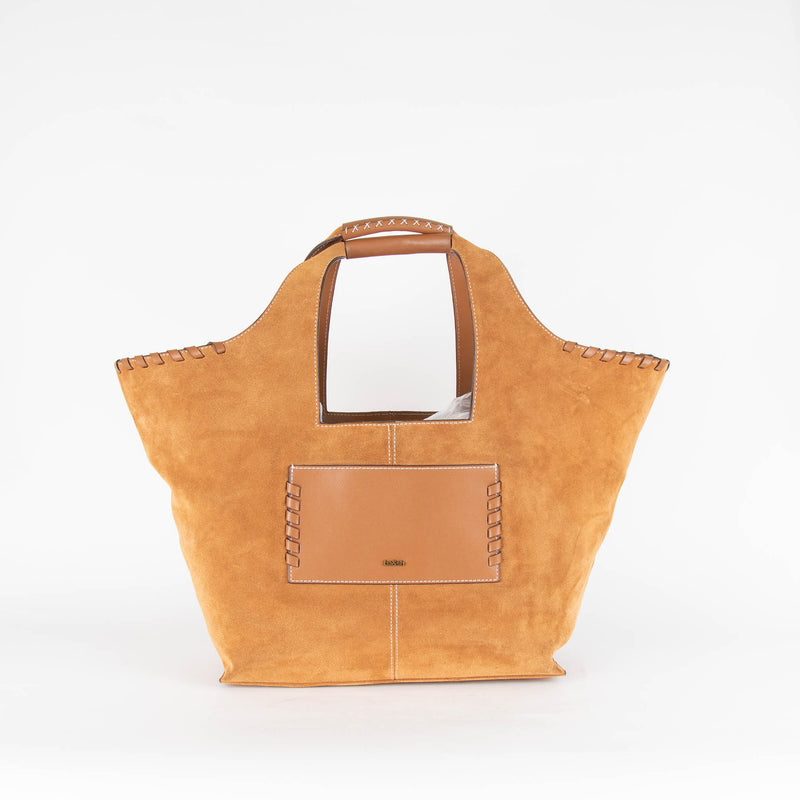 ba&sh Ophelia Tote in Tan Suede