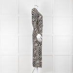 By Malene Birger Zebra Print Ruched Front Maxi Dress