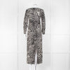 By Malene Birger Zebra Print Ruched Front Maxi Dress