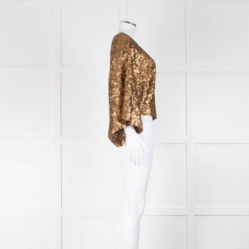 byTiMo Sequin Top in Gold