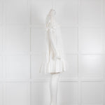 Ulla Johnson White Frill Detail Cotton Mini Dress