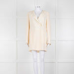 Akris Cream Crepe Open Lapel Dress Blazer