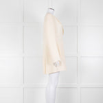 Akris Cream Crepe Open Lapel Dress Blazer