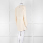 Akris Cream Crepe Open Lapel Dress Blazer