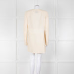 Akris Cream Crepe Open Lapel Dress Blazer