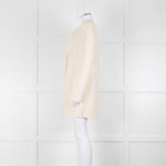 Akris Cream Crepe Open Lapel Dress Blazer