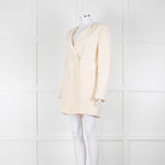 Akris Cream Crepe Open Lapel Dress Blazer