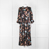 Dea Kudibal Rosanna EV Bindweed Dress Black With Coral Flowers