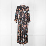 Dea Kudibal Rosanna EV Bindweed Dress Black With Coral Flowers