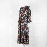 Dea Kudibal Rosanna EV Bindweed Dress Black With Coral Flowers