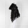 Maclauren Black Fur Hooded Cape