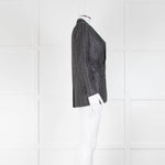 The Kooples Grey Wool Metallic Striped Jacket