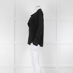 Dea Kudibal Black Silk Mix Ruffle Shirt