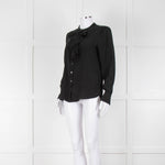 Dea Kudibal Black Silk Mix Ruffle Shirt