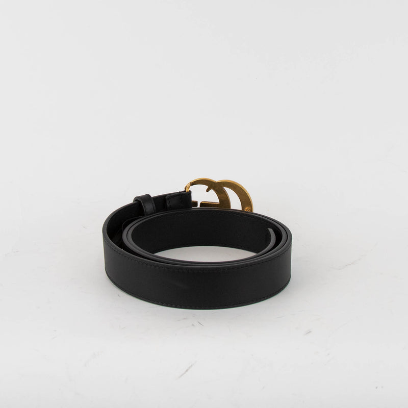 Gucci Black Thin Marmont Belt