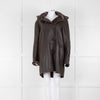 Celtic & Co Brown Shearling Duffle Coat With Detachable Hood