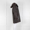 Celtic & Co Brown Shearling Duffle Coat With Detachable Hood