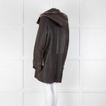 Celtic & Co Brown Shearling Duffle Coat With Detachable Hood