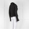 Zadig & Voltaire Grey And Black Fleck Freyed Hem Cardigan