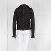 Zadig & Voltaire Grey And Black Fleck Freyed Hem Cardigan