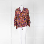 Suncoo Orange, Pink and Purple Pyjama Style Shirt