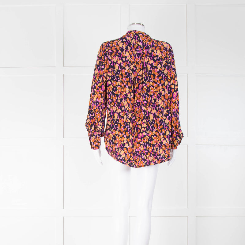 Suncoo Orange, Pink and Purple Pyjama Style Shirt