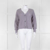 Vince Lilac Ribbed V Neck Cardigan