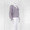 Vince Lilac Ribbed V Neck Cardigan