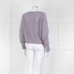 Vince Lilac Ribbed V Neck Cardigan