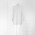 Amina Rubinacci White Knitted Sequin Cardigan