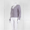 Vince Lilac Ribbed V Neck Cardigan