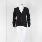 Zadig & Voltaire Black Studded Cashmere Fine Knit Cardigan