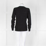 Zadig & Voltaire Black Studded Cashmere Fine Knit Cardigan