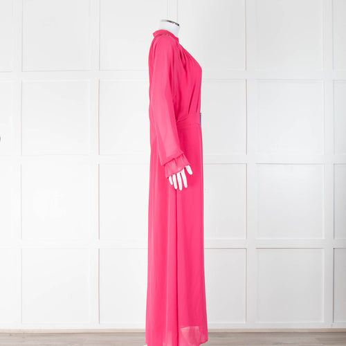 Coster Copenhagen Bright Pink Long Sleeve Tea Dress