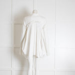 Rundholz Black Label White Cotton Fitted Frill Detail Jacket