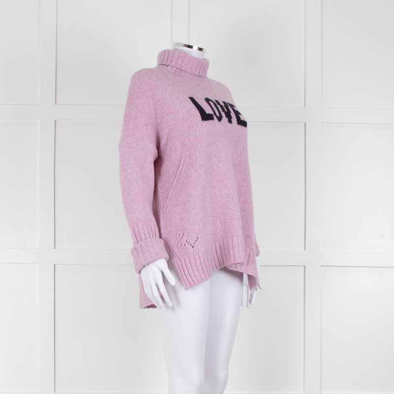 Zadig & Voltaire Lilac Merino Alma Love Jumper