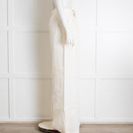 Zimmermann Cream Linen Trousers with Belt & Raffia Buckle