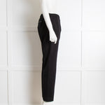 Bassike Black Cotton Drawstring Waist Trousers