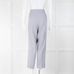 Escada Dusty Blue Wool Cigarette Trousers