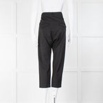 Nili Lotan Black Paris Stretch Wool Drop Crotch Trousers