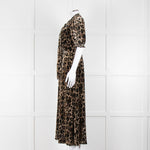 Wyse Desiree Leopard Print Velvet Feel Maxi Dress