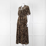 Wyse Desiree Leopard Print Velvet Feel Maxi Dress