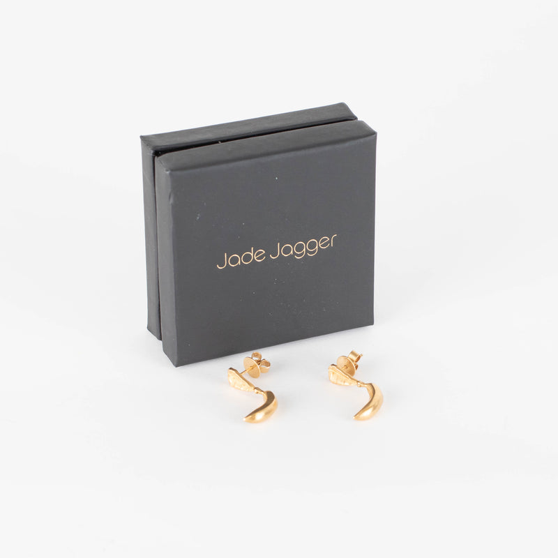 Jade Jagger Yellow Gold Banana Earrings