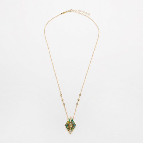 Jacquie Aiche Opal, Diamond and 14kt Gold Necklace